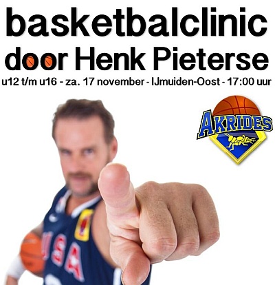 Basketbalclinic door Henk Pieterse